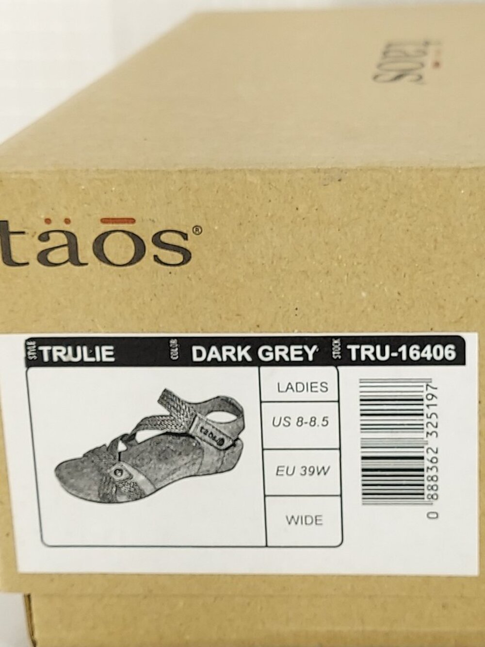 Taos Footwear Trulie Dark Grey Sandal TRU-16406 WIDE - Picture 7 of 7